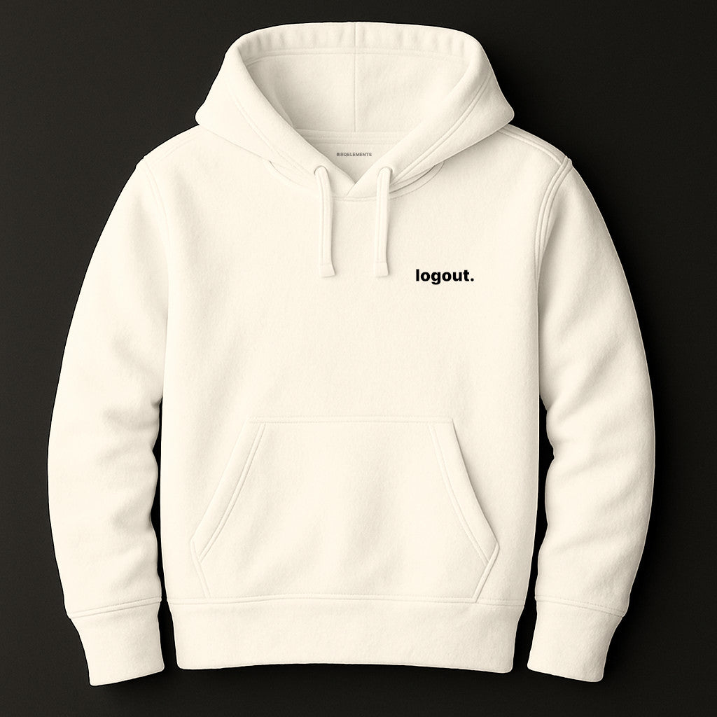 Logout Hoodie mit Stick
