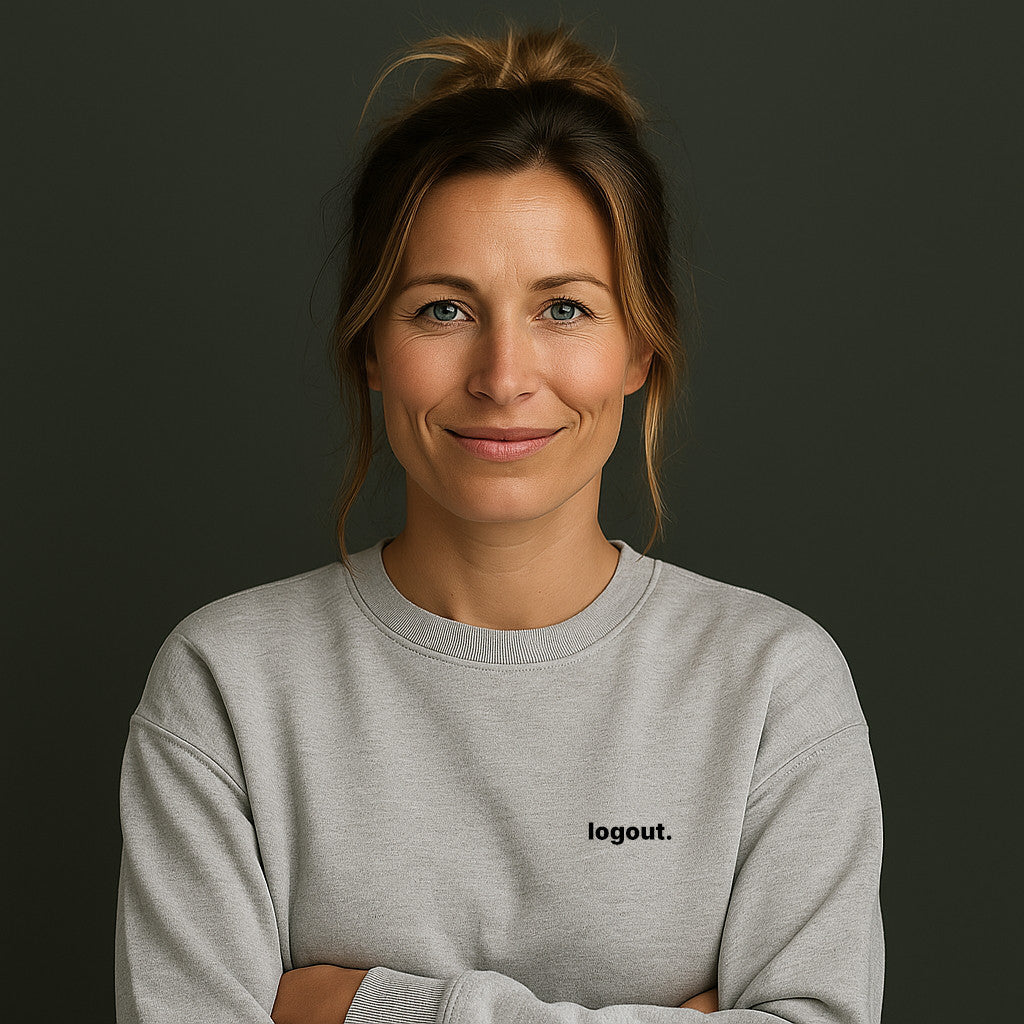 Logout Sweatshirt mit Stick