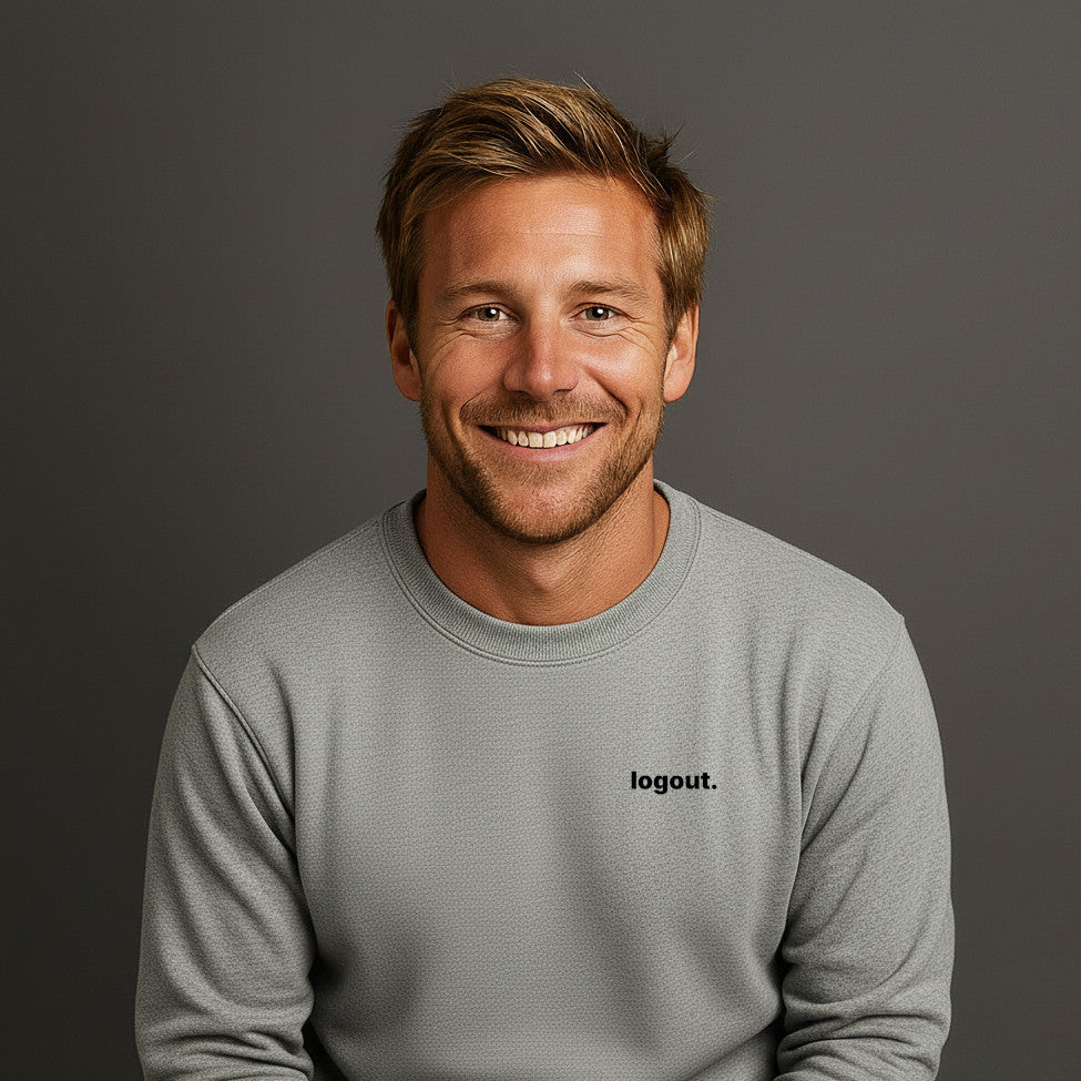 Logout Sweatshirt mit Stick