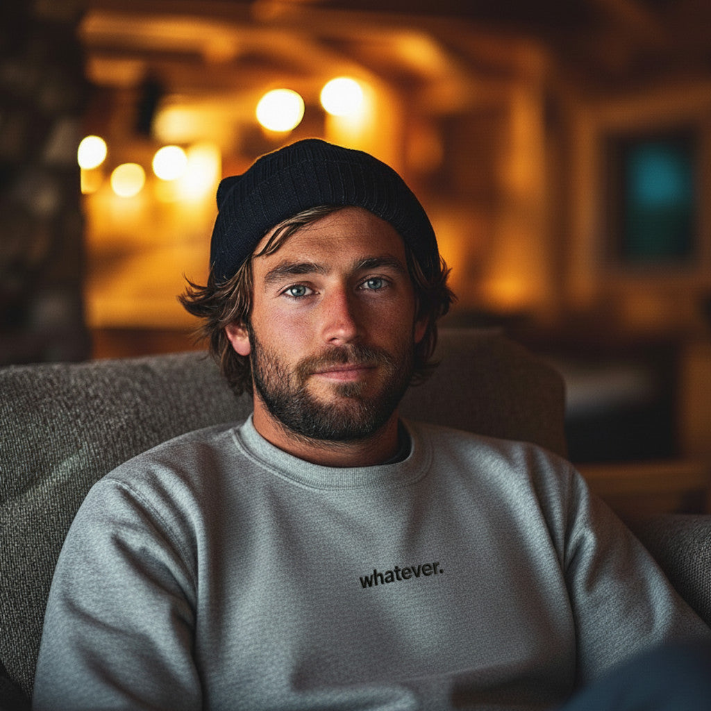 Whatever Sweatshirt mit Stick