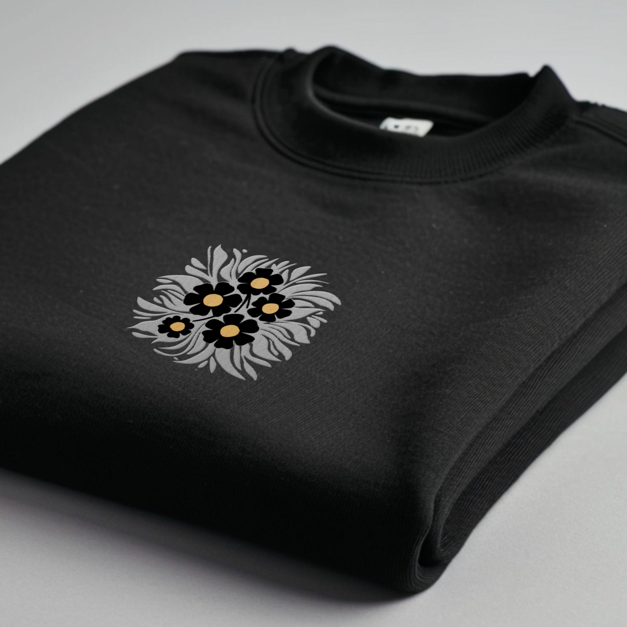 Flower Golden Sweatshirt mit Stick