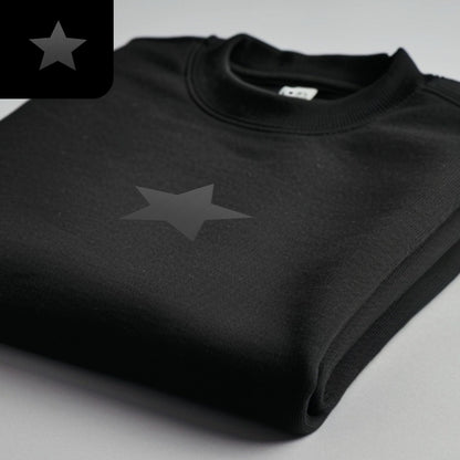 Black Silent Star Sweatshirt mit Stick