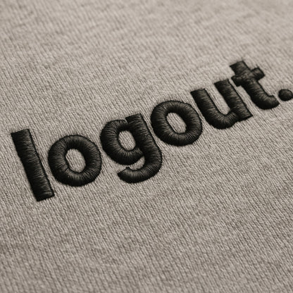 Logout Sweatshirt mit Stick