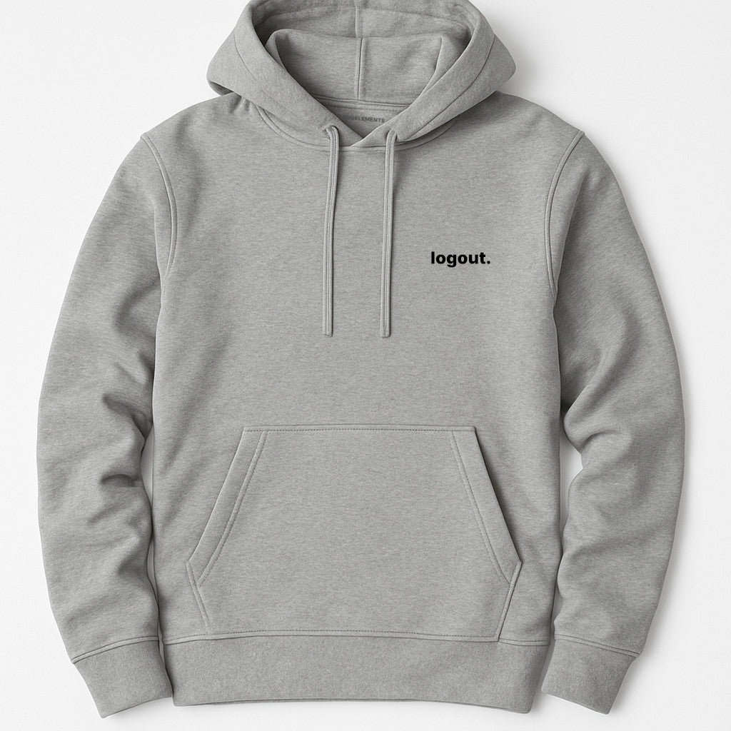 Logout Hoodie mit Stick