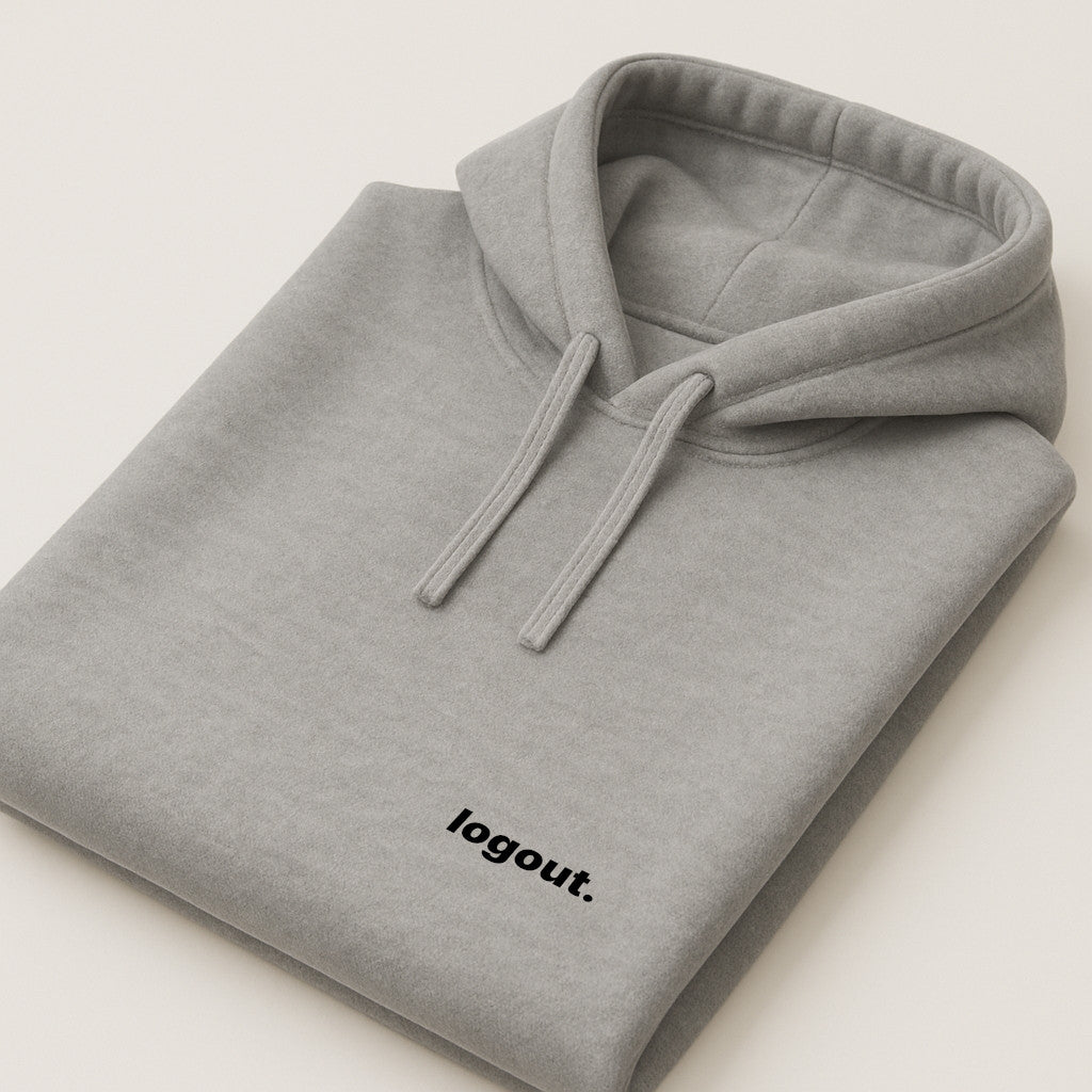 Logout Hoodie mit Stick