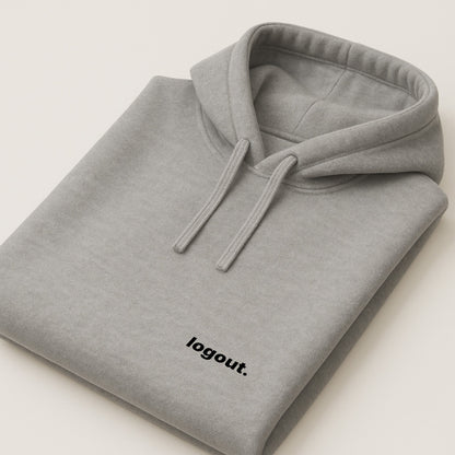 Logout Hoodie mit Stick