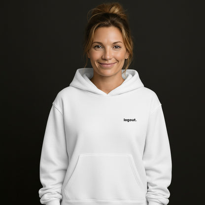 Logout Oversized Hoodie mit Stick
