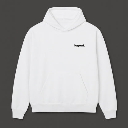 Logout Oversized Hoodie mit Stick