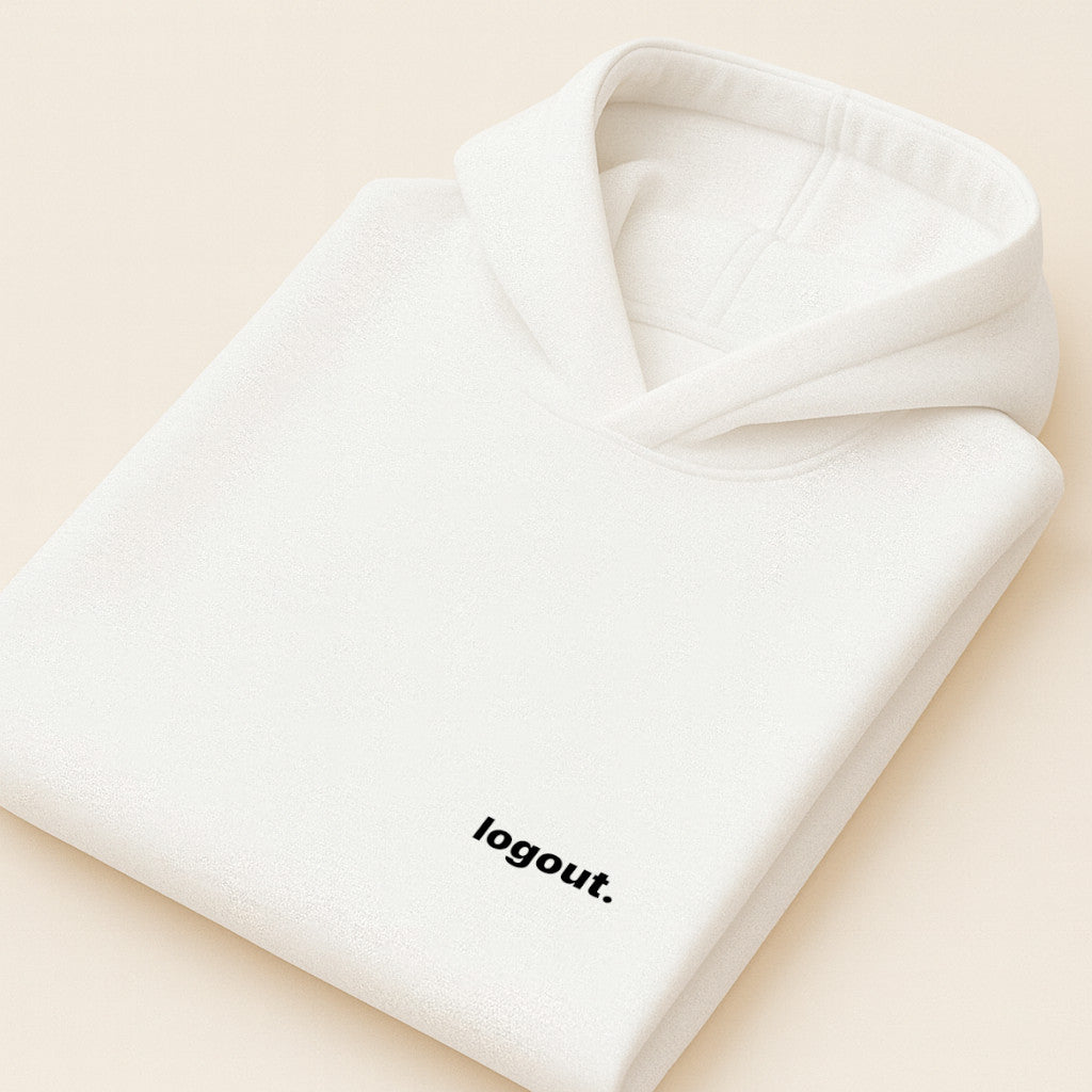 Logout Oversized Hoodie mit Stick