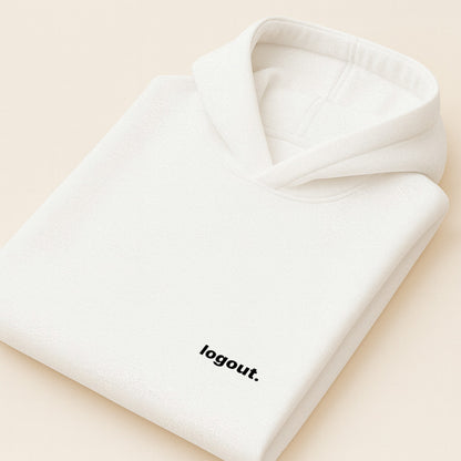 Logout Oversized Hoodie mit Stick