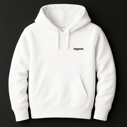 Logout Hoodie mit Stick