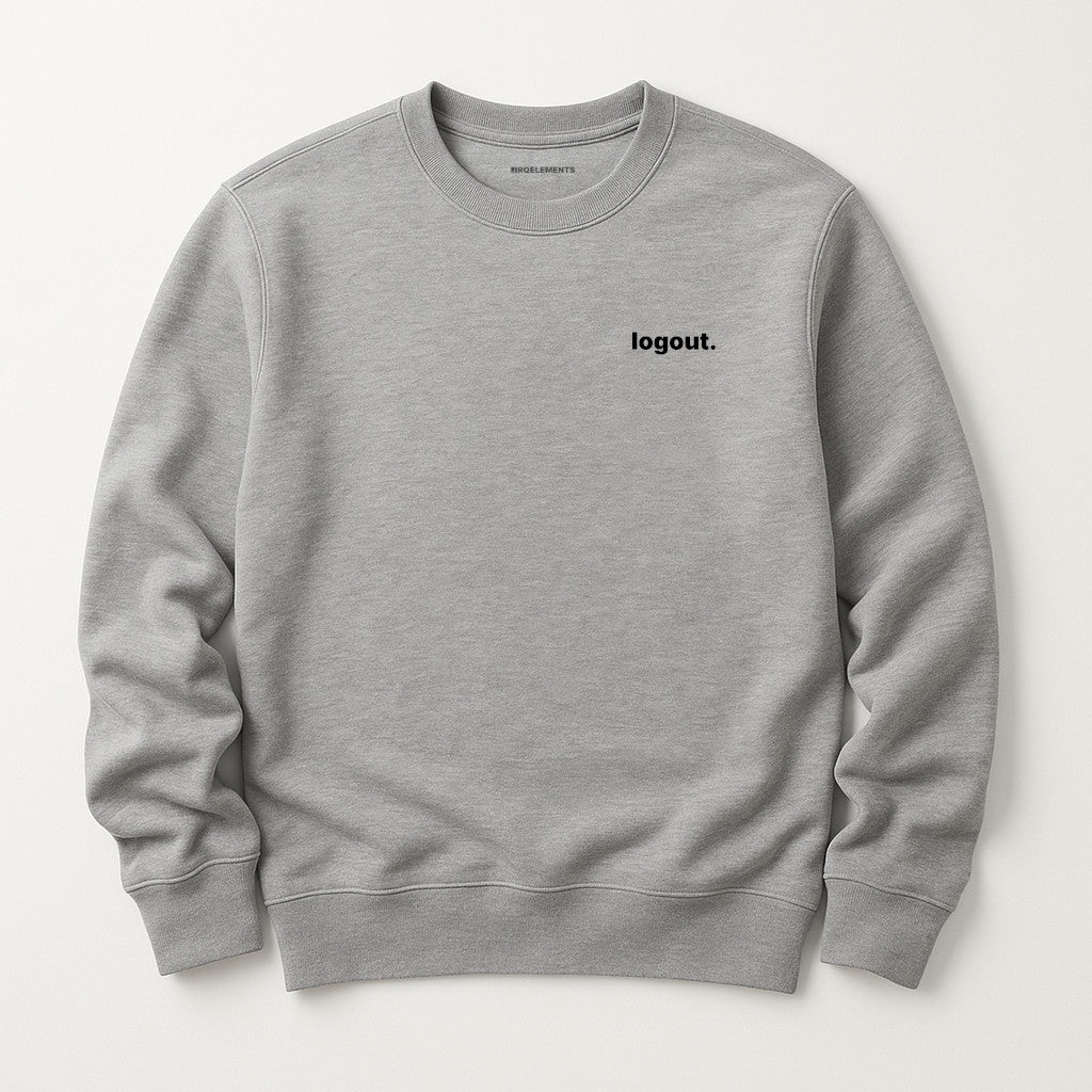 Logout Sweatshirt mit Stick