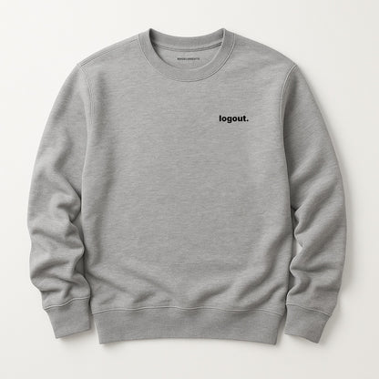 Logout Sweatshirt mit Stick