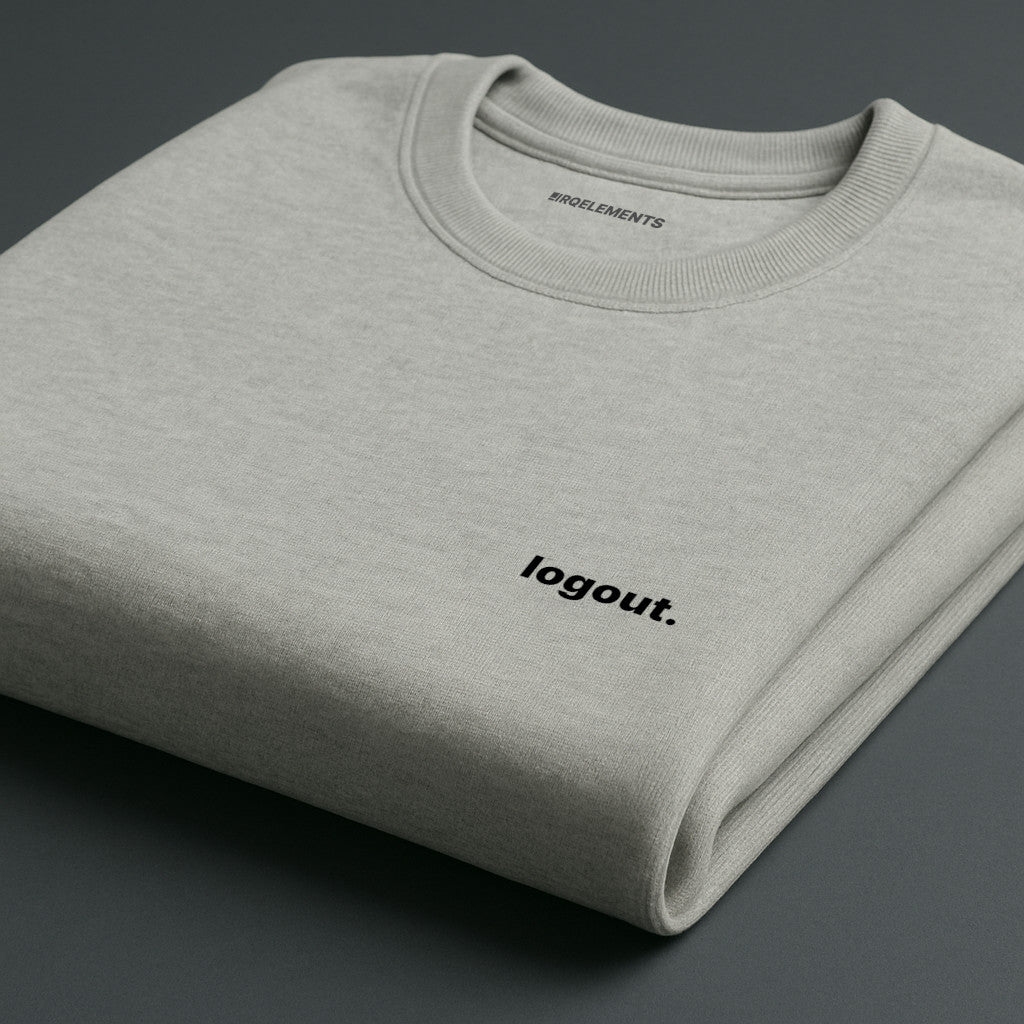Logout Sweatshirt mit Stick