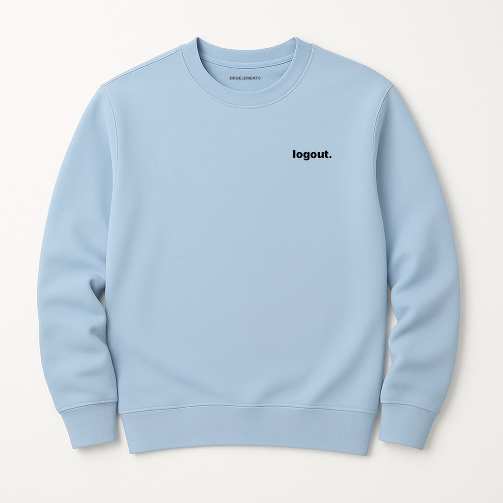 Logout Sweatshirt mit Stick