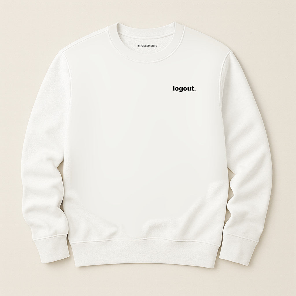 Logout Sweatshirt mit Stick