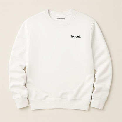 Logout Sweatshirt mit Stick