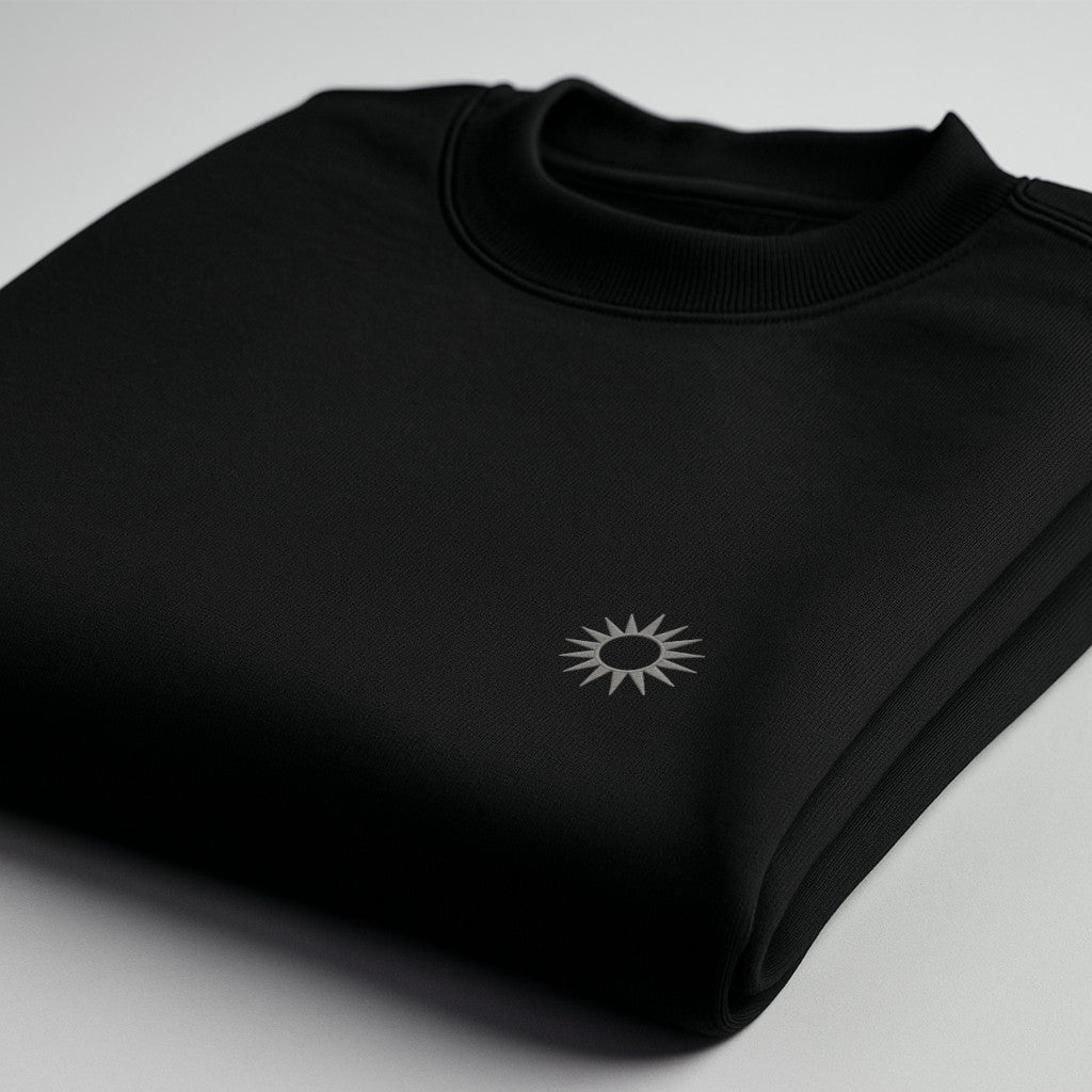 Minimalist Sun Sweatshirt mit Stick