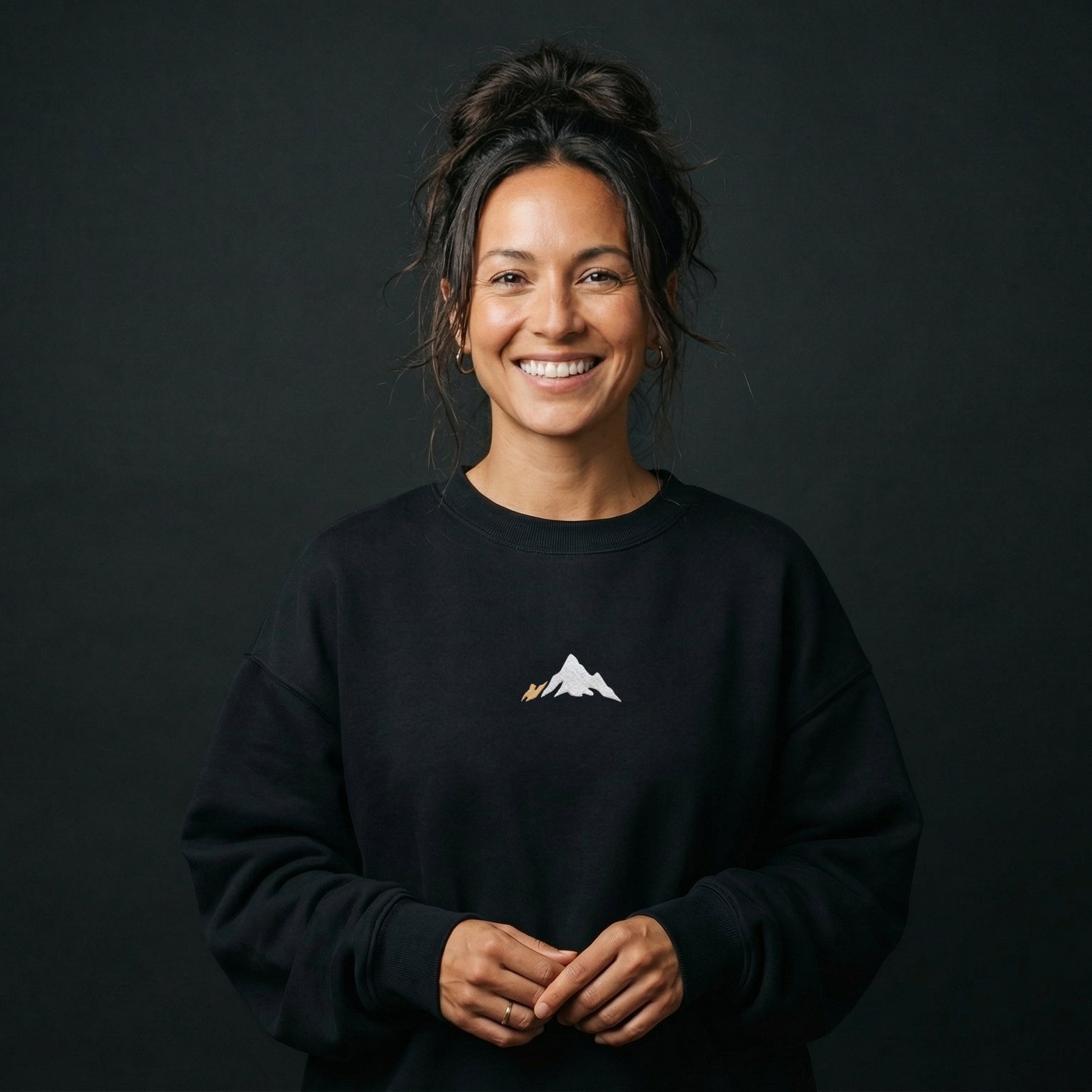 Mountain Golden Oversized Sweatshirt mit Stick