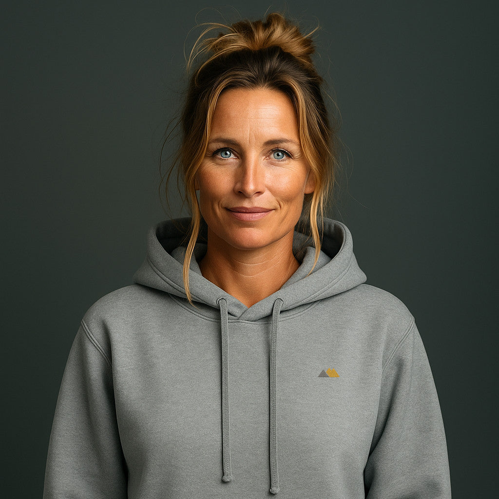 Mountains Silhouette Hoodie mit Stick