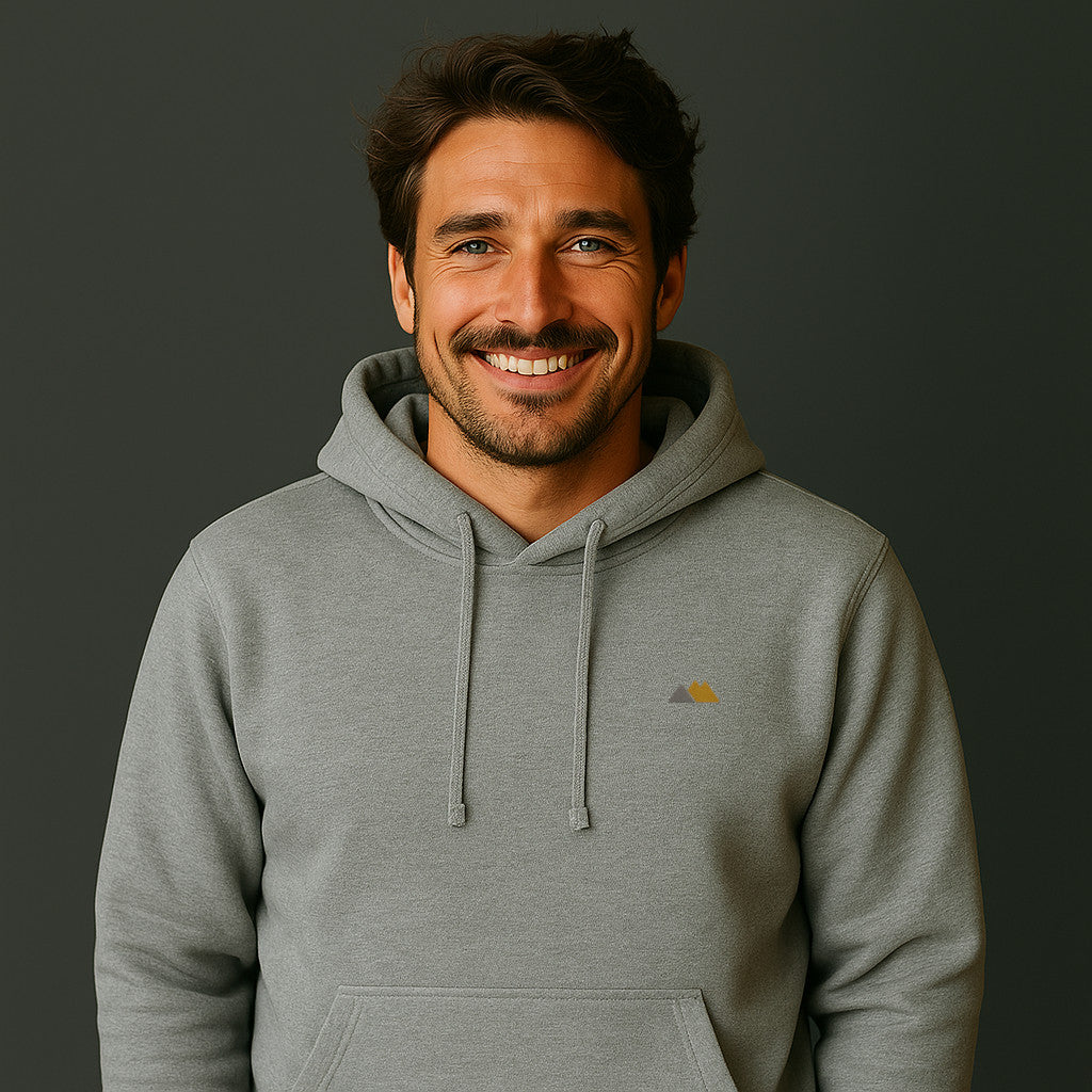 Mountains Silhouette Hoodie mit Stick