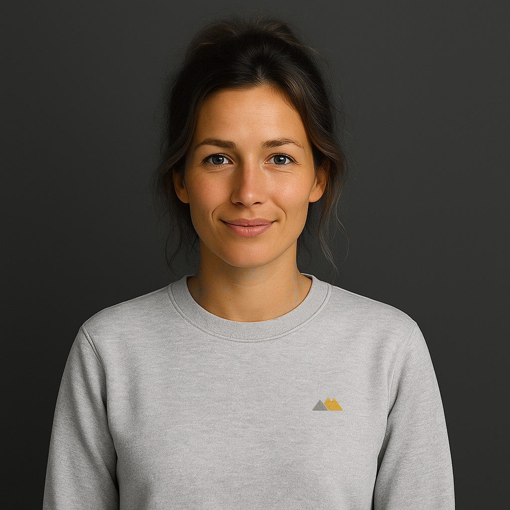 Mountains Silhouette Sweatshirt mit Stick