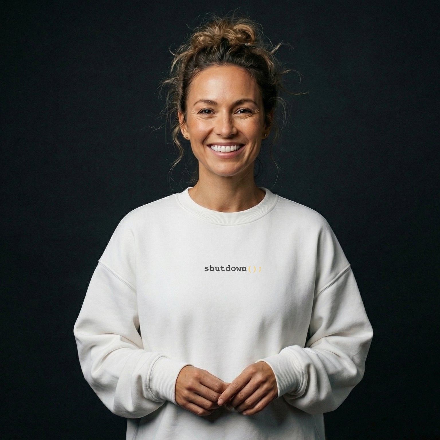 Shutdown Oversized Sweatshirt mit Stick