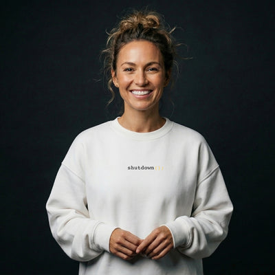 Shutdown Oversized Sweatshirt mit Stick