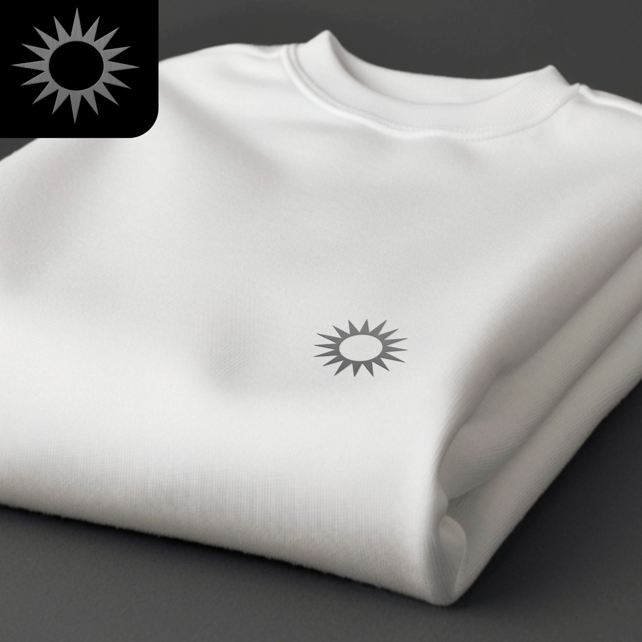 Minimalist Sun Sweatshirt mit Stick