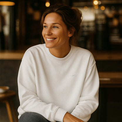 Twinfloé White Oversized Sweatshirt mit Stick