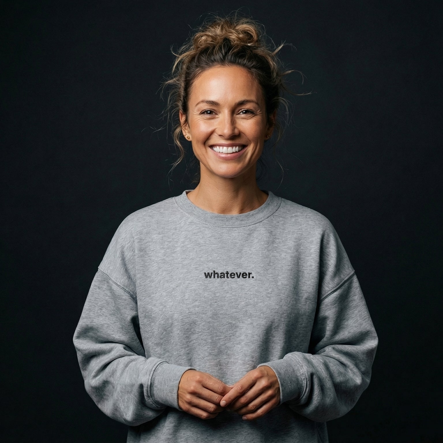 Whatever Oversized Sweatshirt mit Stick