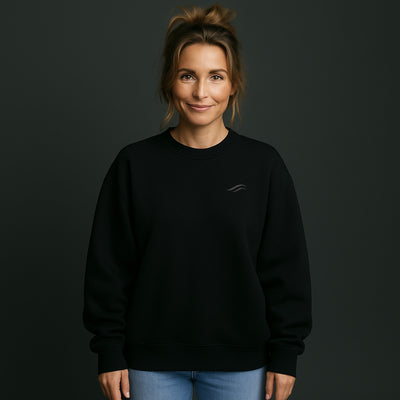 Twinfloé Black Oversized Sweatshirt mit Stick