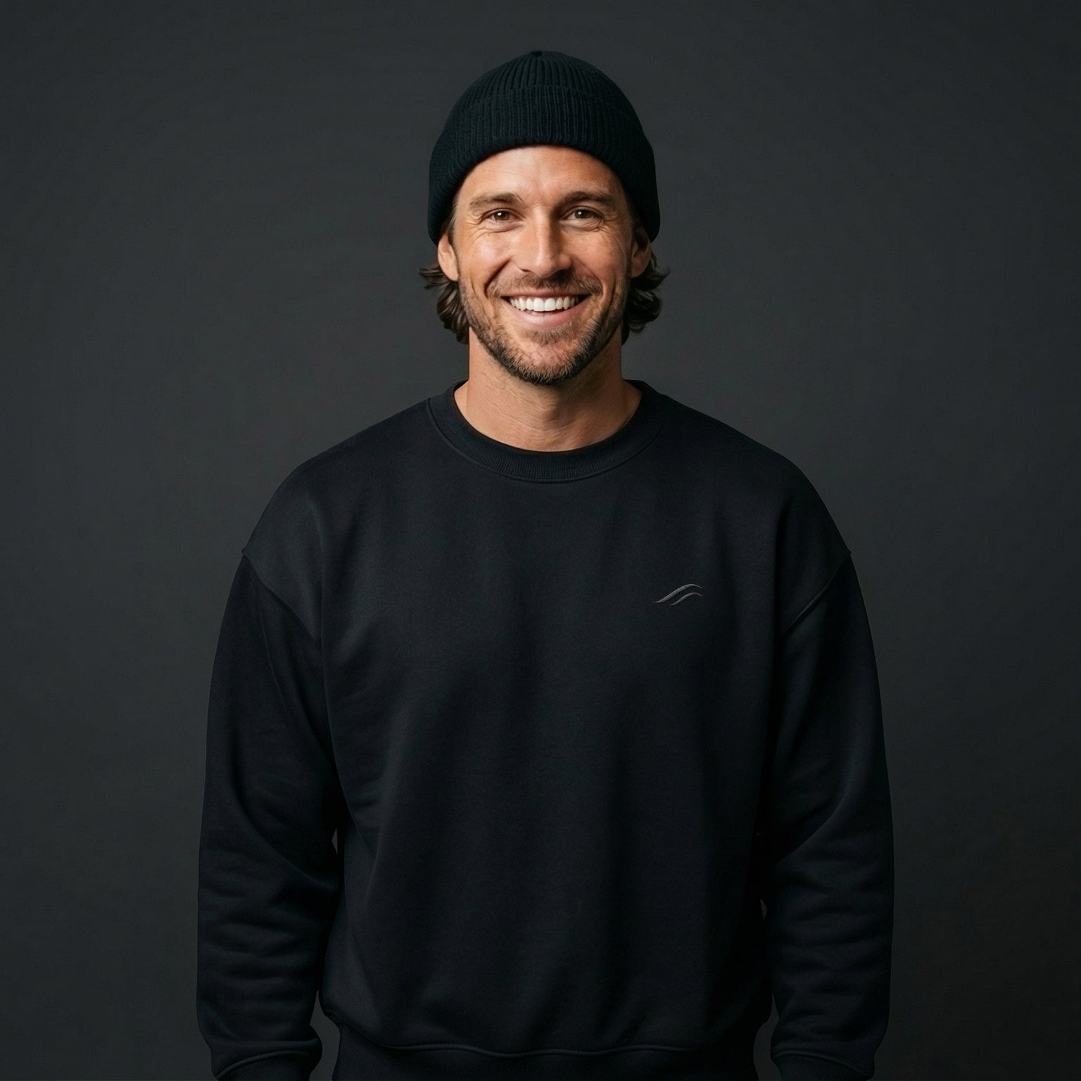 Twinfloé Black Oversized Sweatshirt mit Stick