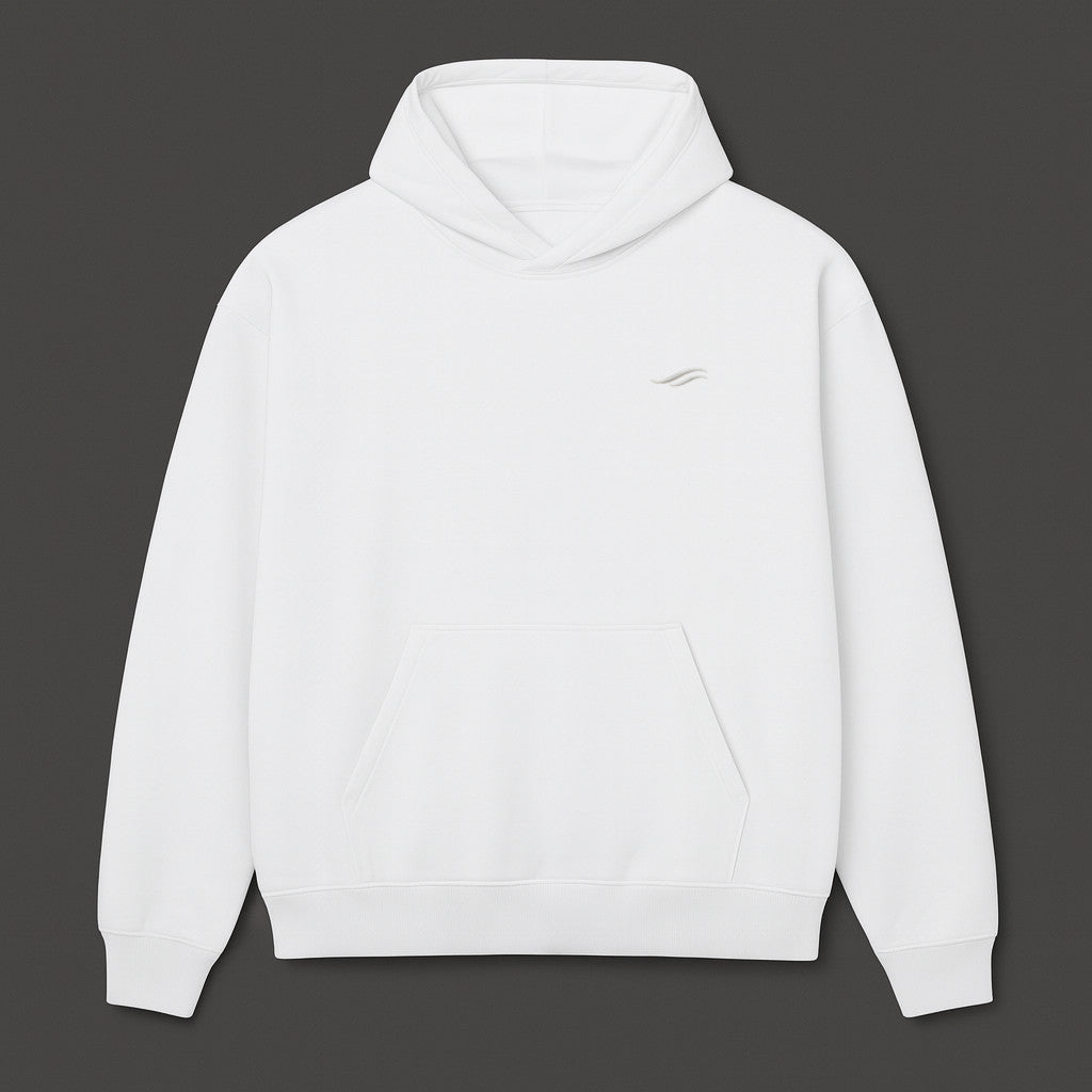 Twinfloé White Oversized Hoodie mit Stick