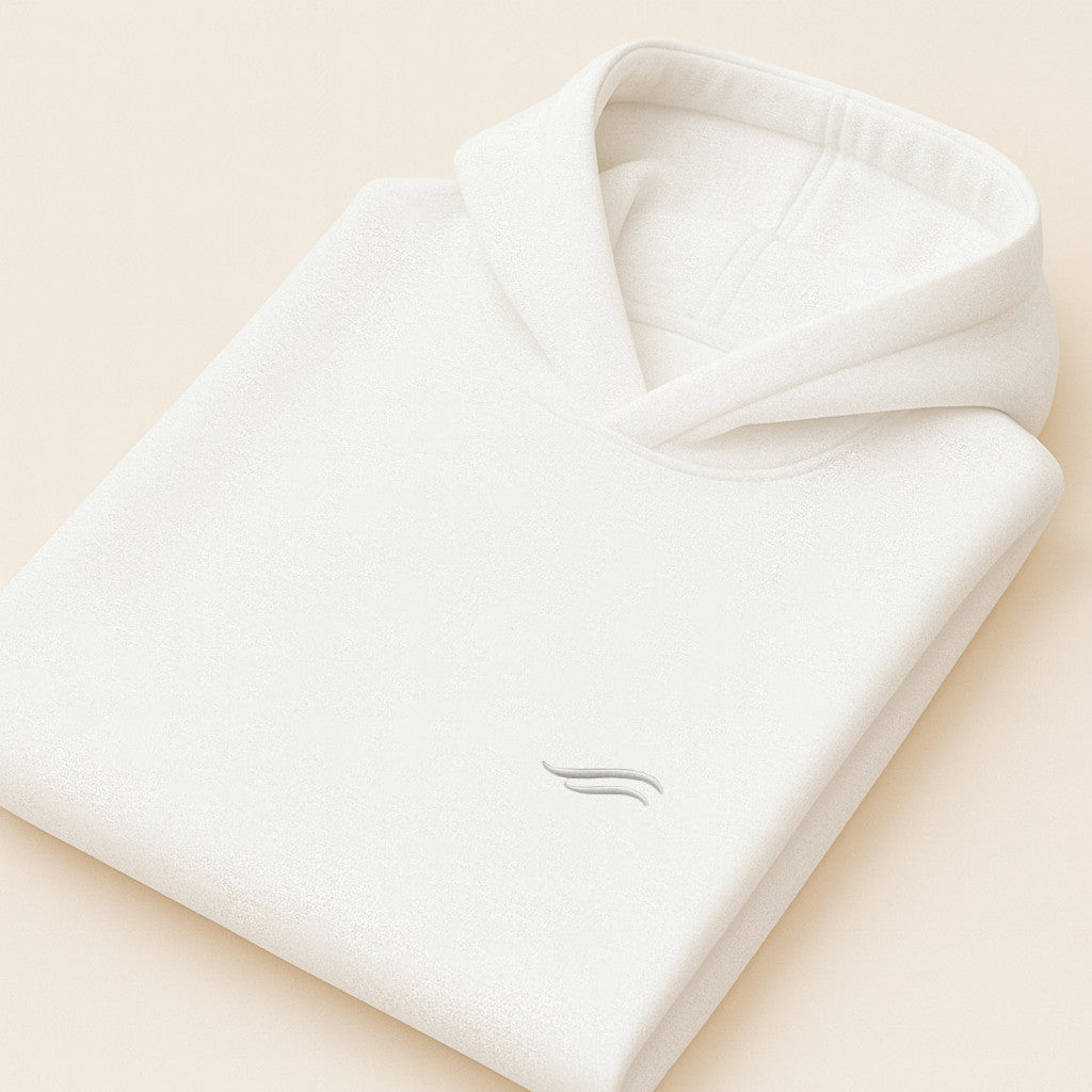 Twinfloé White Oversized Hoodie mit Stick