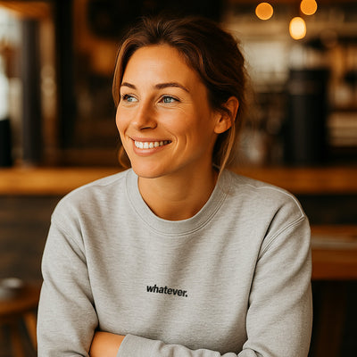 Whatever Sweatshirt mit Stick